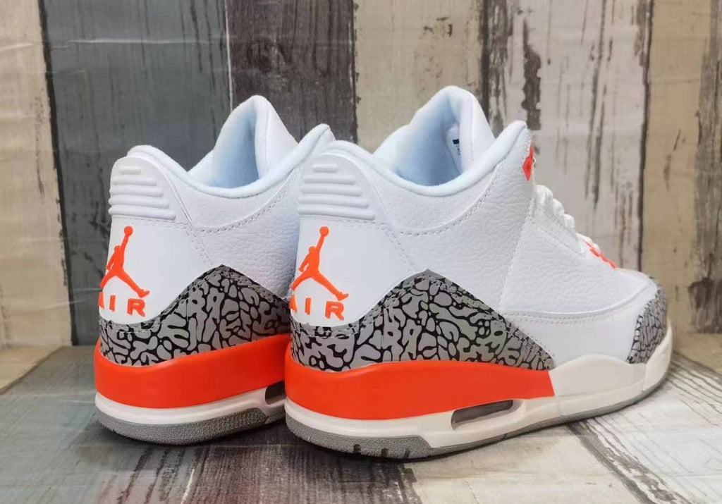 Air Jordan 3 Retro White Orange Men's Shoes