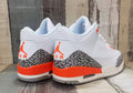 Air Jordan 3 Retro White Orange Men's Shoes