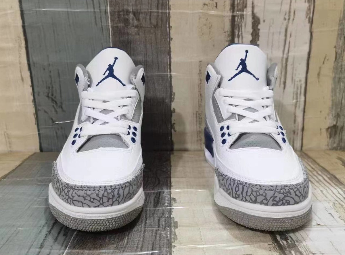 Air Jordan 3 Retro White Navy Men's Shoes
