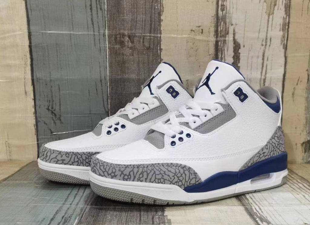Air Jordan 3 Retro White Navy Men's Shoes