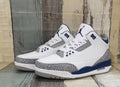 Air Jordan 3 Retro White Navy Men's Shoes
