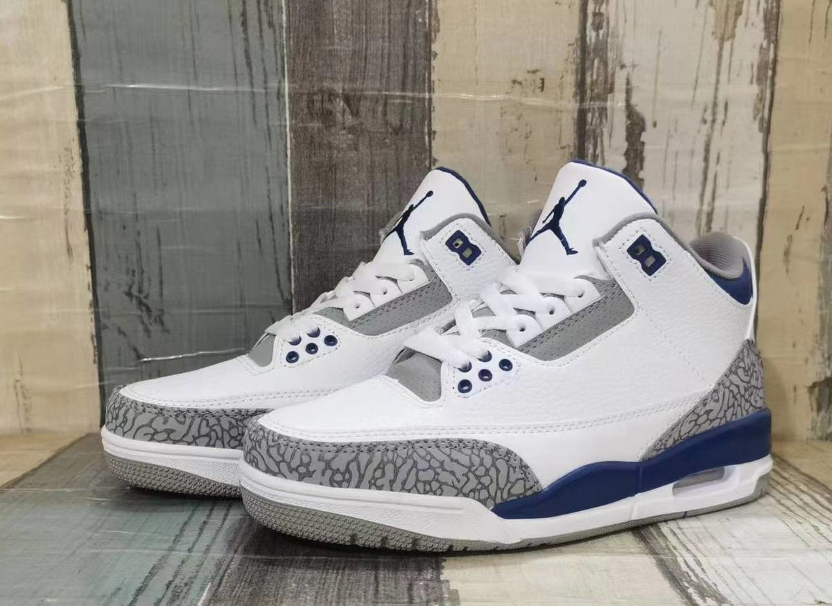 Air Jordan 3 Retro White Navy Men's Shoes