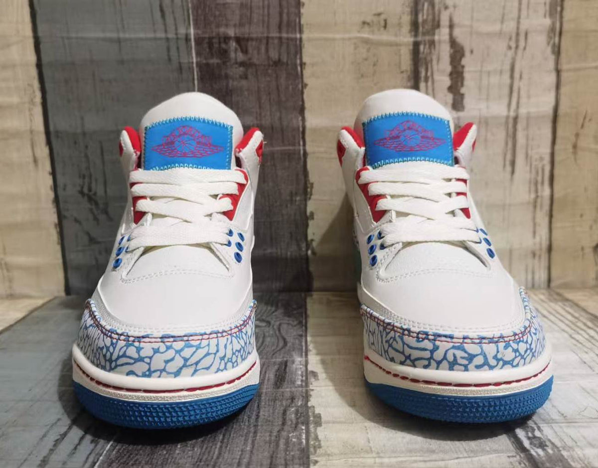 Air Jordan 3 Retro 'Cream Blue Red' Men's